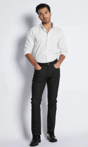 White Shirt & Black Trousers: