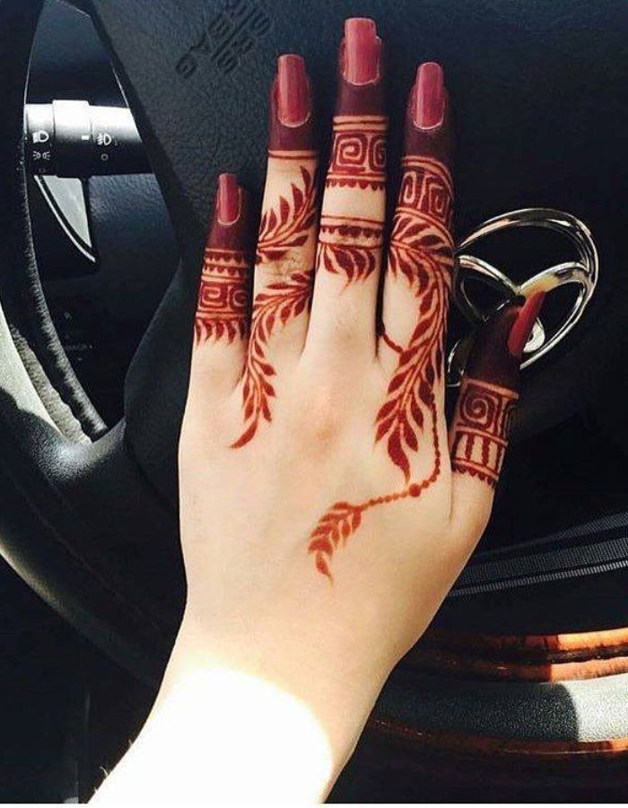 Simple Finger Mehndi Designs