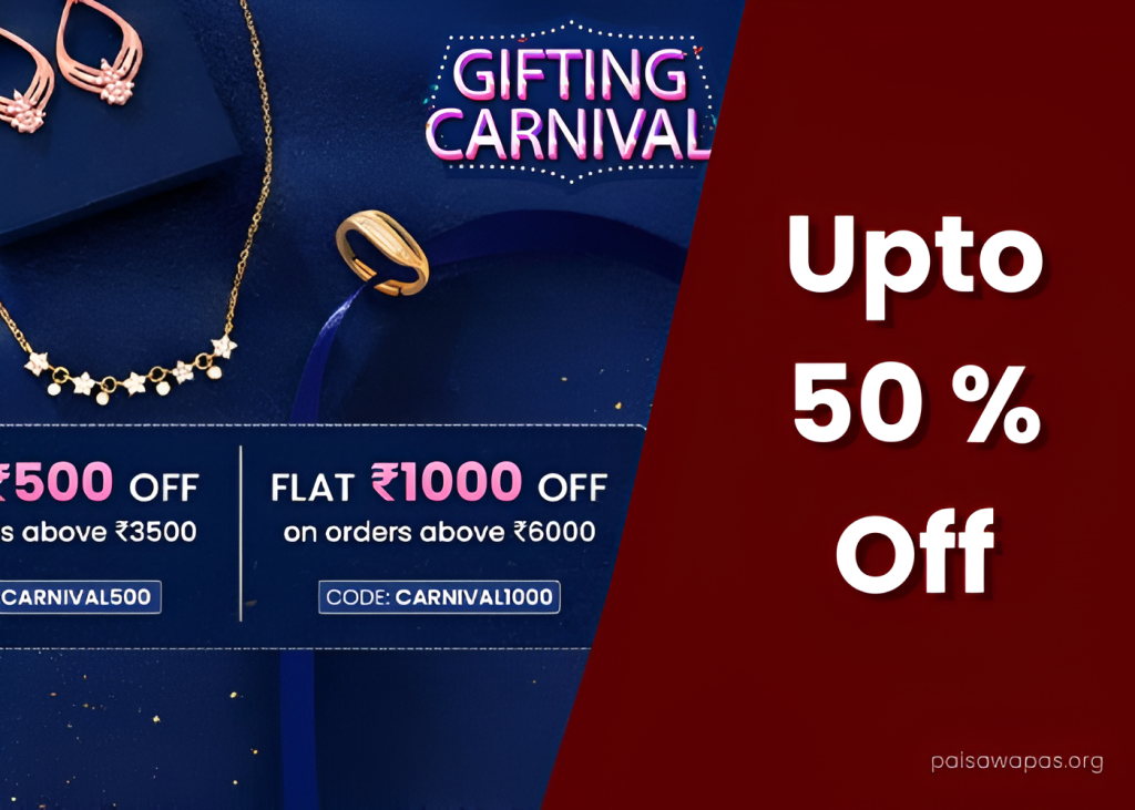PaisaWapas Exclusive: Sitewide | Upto 50% + Flat Rs.500 Off On All Orders Above Rs.1999 Sitewide | Upto 50% + Flat Rs.500 Off